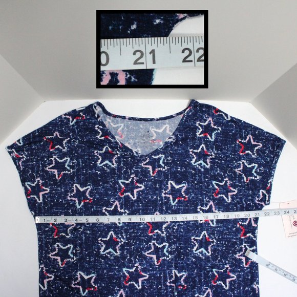 Womens Large (12-14) 2 Piece Multi Color Star Pattern Secret Treasures Short Set - Picture 6 of 14